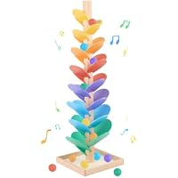 Wooden Musical Marble Run Ball Tree Set