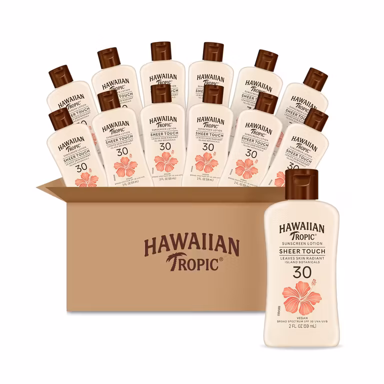 Hawaiian Tropic Sheer Touch Sunscreen Lotion, SPF 30, 2 Fl Oz (Pack of 12)