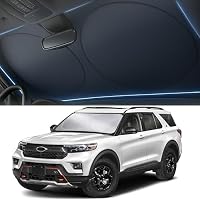 Autovir UV & Heat‑Blocking Car Sun Shade, 64" x 32" (Medium, Blue)