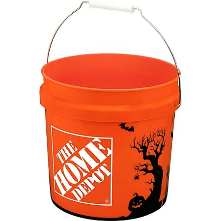 Home Depot 2-Gallon Bucket with Steel Handle in Orange or White