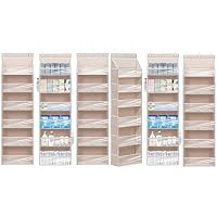 6‑Pack Over‑the‑Door Organizer with 6 Large and 12 Side Pockets